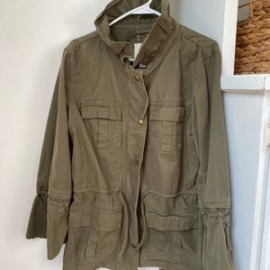 Olive green utility jacket from Banana Republic x Olivia Palermo